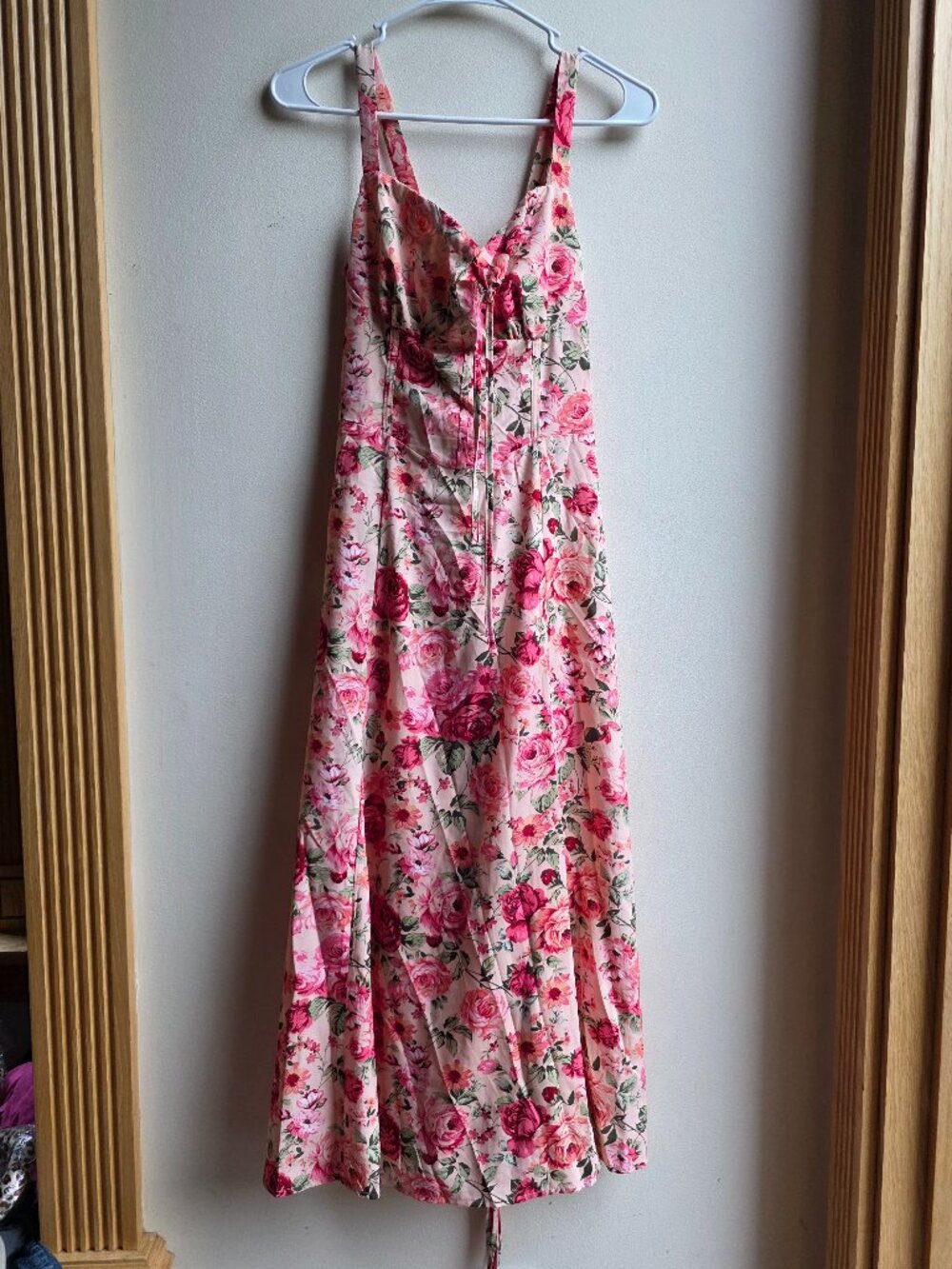 SHEIN Pink Floral Summer Maxi Dress Size Medium